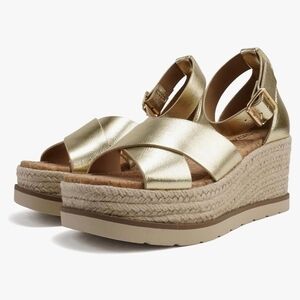 Gold Wedge Sandals